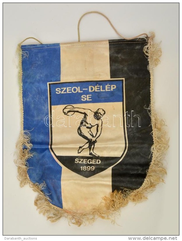 Cca 1970 Szeged Szeol D&eacute;l&eacute;p SE Selyem Sport Klub Z&aacute;szl&oacute; / Sports Flag 28x34 Cm - Otros & Sin Clasificación