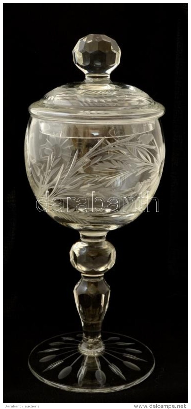 Fedeles &oacute;lomkrist&aacute;ly Kehely Grav&iacute;rozott 60-as Sz&aacute;mmal, Csiszolt, Hib&aacute;tlan,... - Glass & Crystal