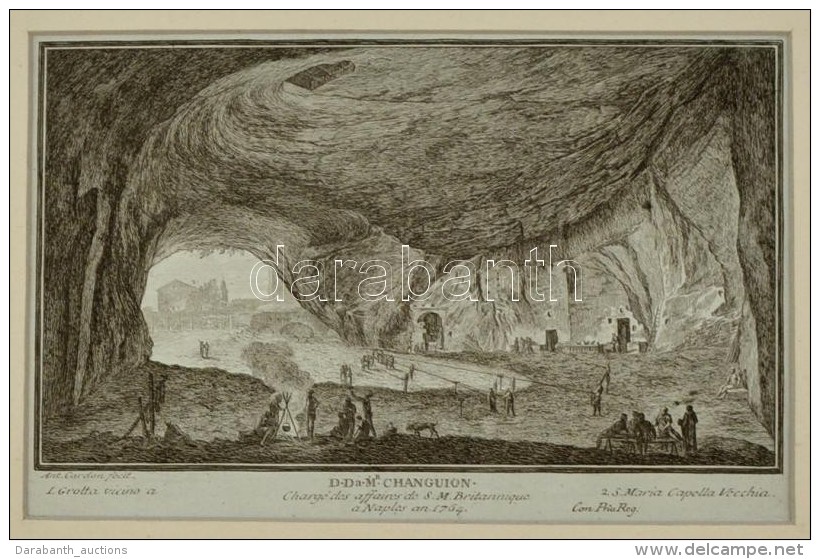 La Grotta Vicino A Santa Maria Cappella Vecchia, R&eacute;zmetszet, Pap&iacute;r, Paszpartuban, 16&times;25 Cm - Prints & Engravings