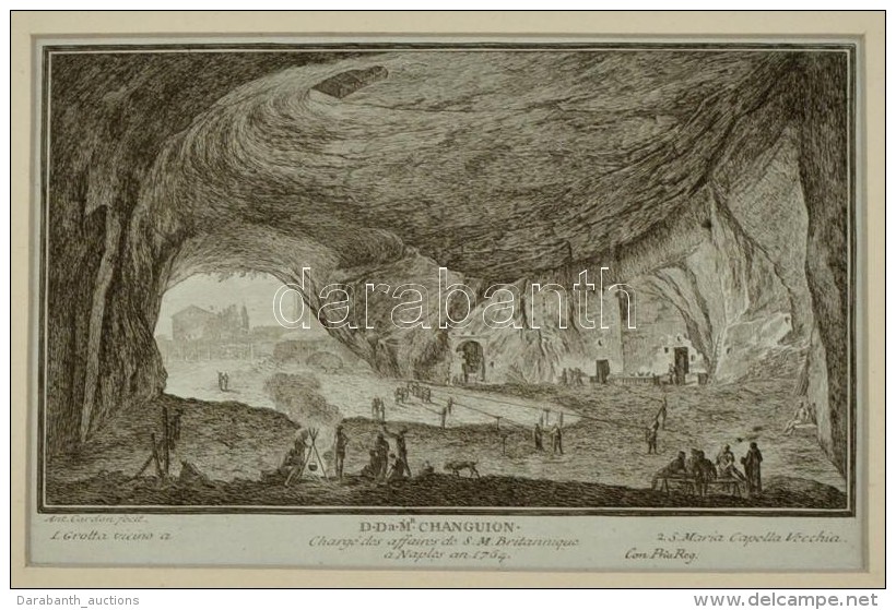La Grotta Vicino A Santa Maria Cappella Vecchia, R&eacute;zmetszet, Pap&iacute;r, Paszpartuban, 16&times;25 Cm - Prenten & Gravure
