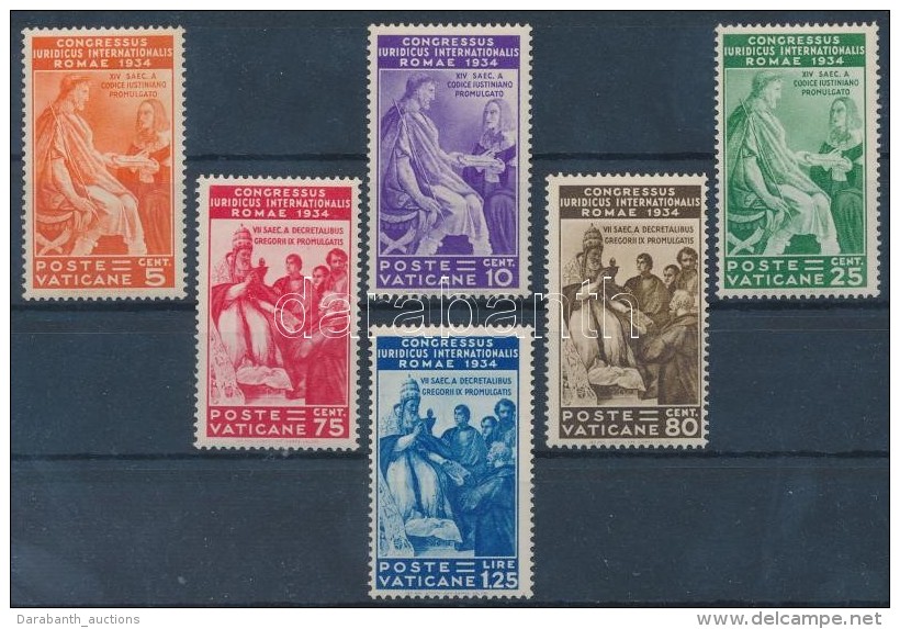 ** 1935 Nemzetk&ouml;zi Jog&aacute;sz Kongresszus Sor Mi 45-50 (Mi EUR 800.-) - Altri & Non Classificati