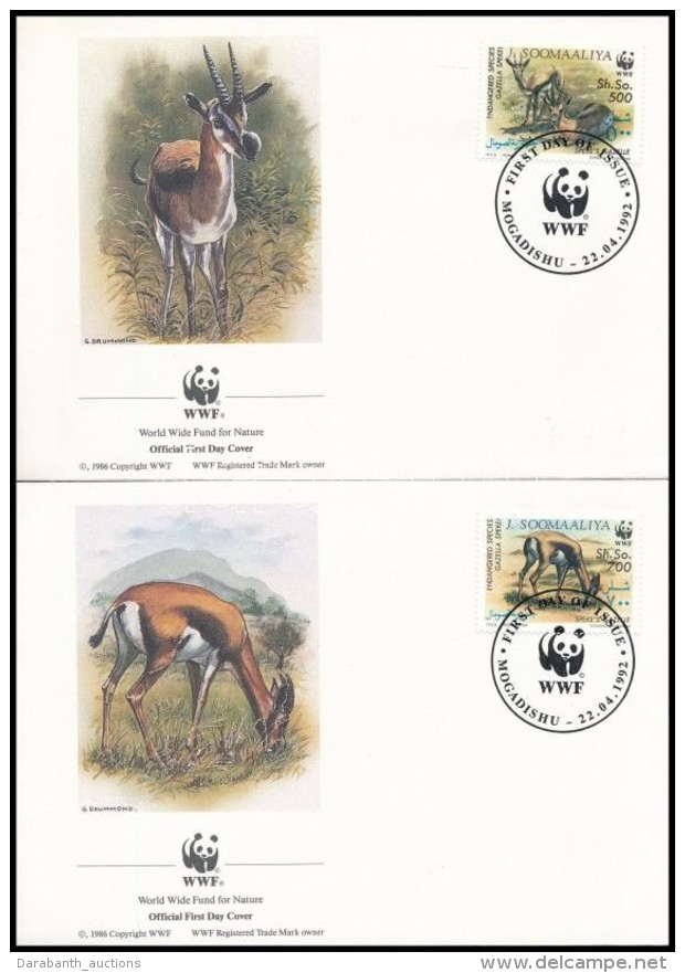 1992 WWF: Speke Gazella Sor Mi 436-439 4 Db FDC-n - Altri & Non Classificati