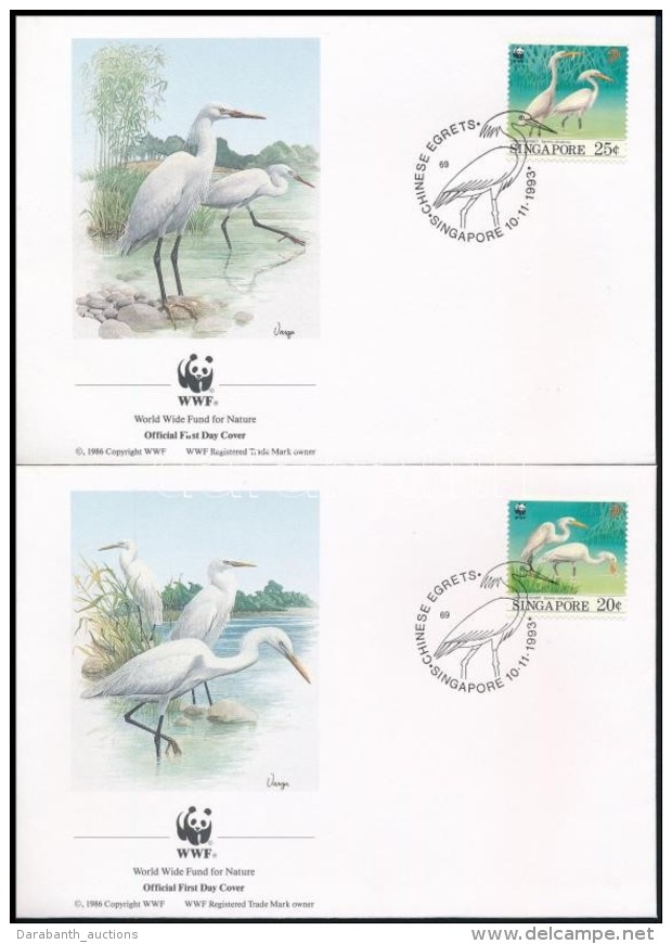 1993 WWF: Kontyos K&oacute;csag Sor Mi 705-708 4 Db FDC-n - Altri & Non Classificati