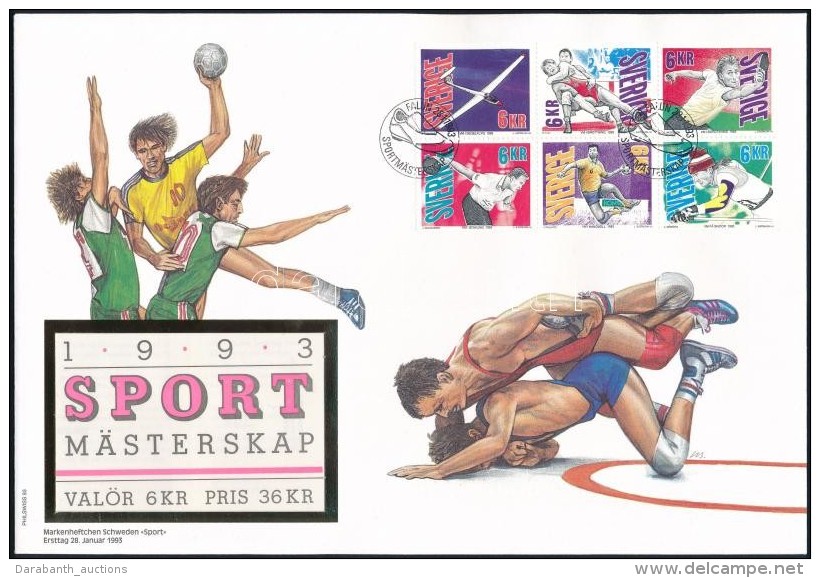 1993 Sport B&eacute;lyegf&uuml;zetlap Mi 1761-1766 FDC-n - Andere & Zonder Classificatie