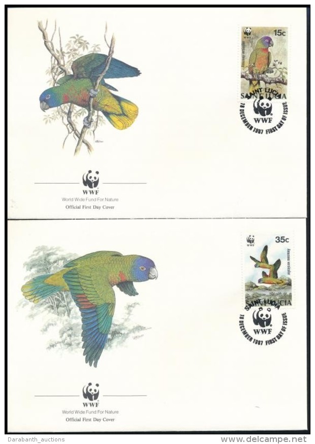 1987 WWF: Papag&aacute;j Sor 4 Db FDC-n Mi 909-912 - Other & Unclassified