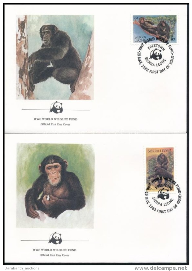 1983 WWF: Csimp&aacute;nzok Sor 4 Db FDC-n Mi 713-716 - Altri & Non Classificati