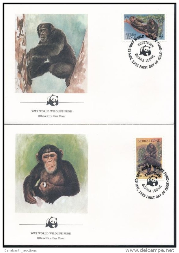 1983 WWF: Csimp&aacute;nzok Sor 4 Db FDC-n Mi 713-716 - Andere & Zonder Classificatie