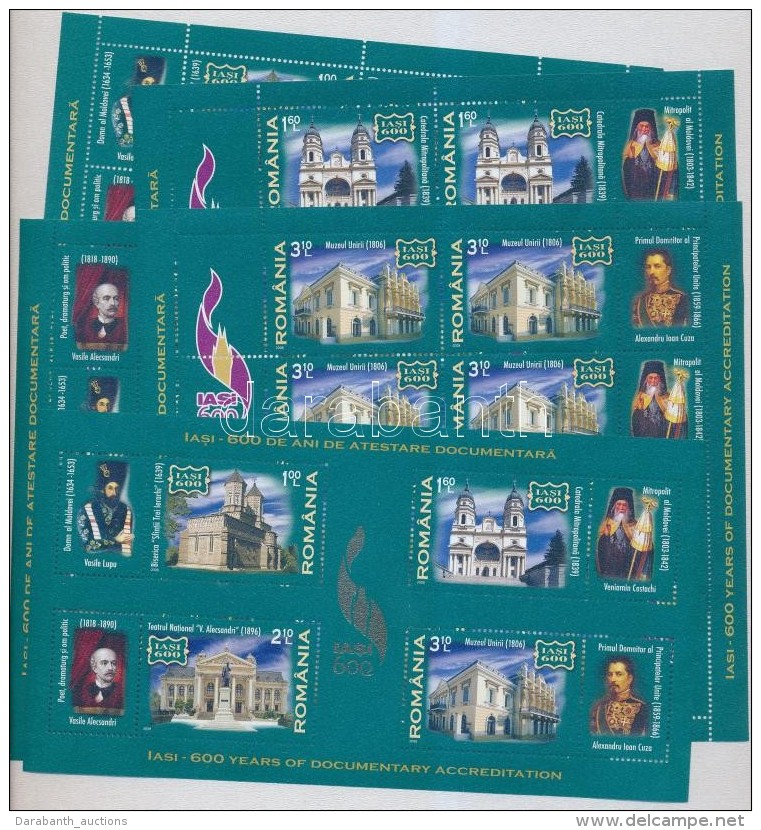 ** 2008 Iasi V&aacute;rosa Kis&iacute;v Sor Mi 6319-6322 + Blokk 435 - Andere & Zonder Classificatie