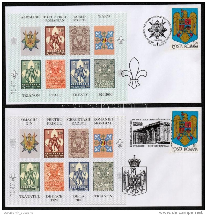 2000 Cserk&eacute;szek Az I Vil&aacute;gh&aacute;bor&uacute;ban Eml&eacute;k&iacute;v Garnit&uacute;ra 4 Db FDC-n - Andere & Zonder Classificatie