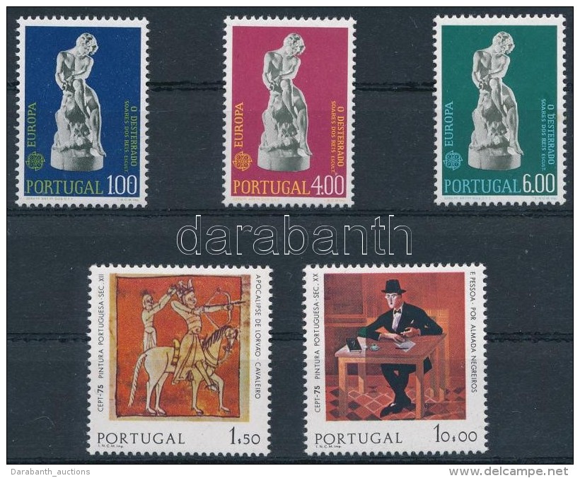 ** 1974-1975 Eur&oacute;pa CEPT: Szobrok &eacute;s Festm&eacute;nyek 2 Klf Sor Mi 1231-1233, 1281-1282 X - Altri & Non Classificati