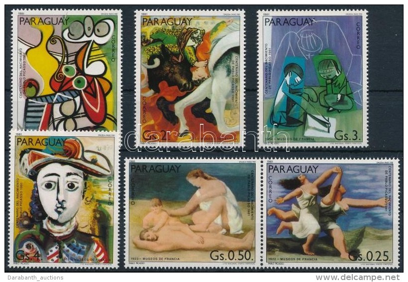 ** 1981 Picasso Sz&uuml;let&eacute;s&eacute;nek 100. &eacute;vfordul&oacute;ja Sor Mi 3436-3441 + Kis&iacute;v 3442 - Altri & Non Classificati