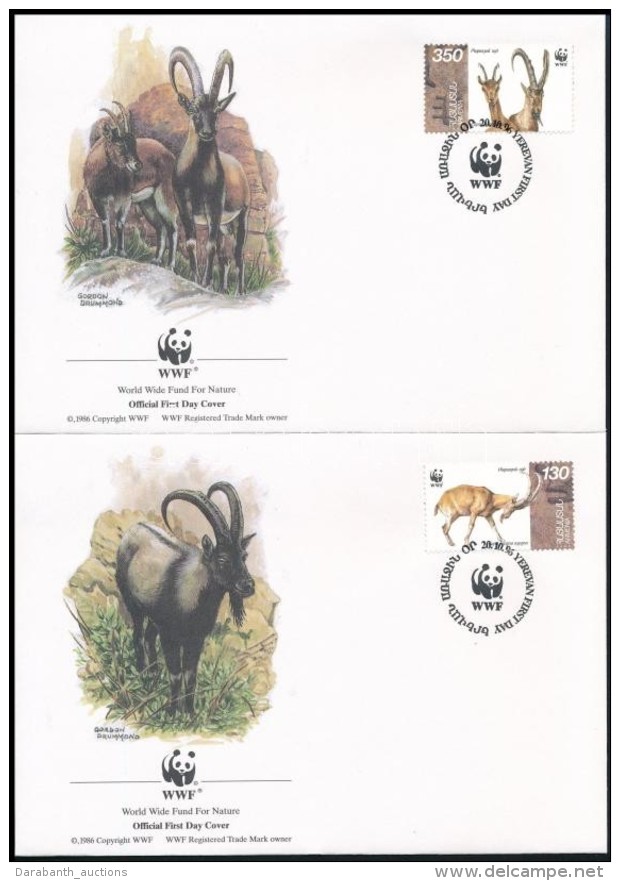 1996 WWF: Bezo&aacute;rkecske Sor Mi 298-301 4 Db FDC-n - Otros & Sin Clasificación