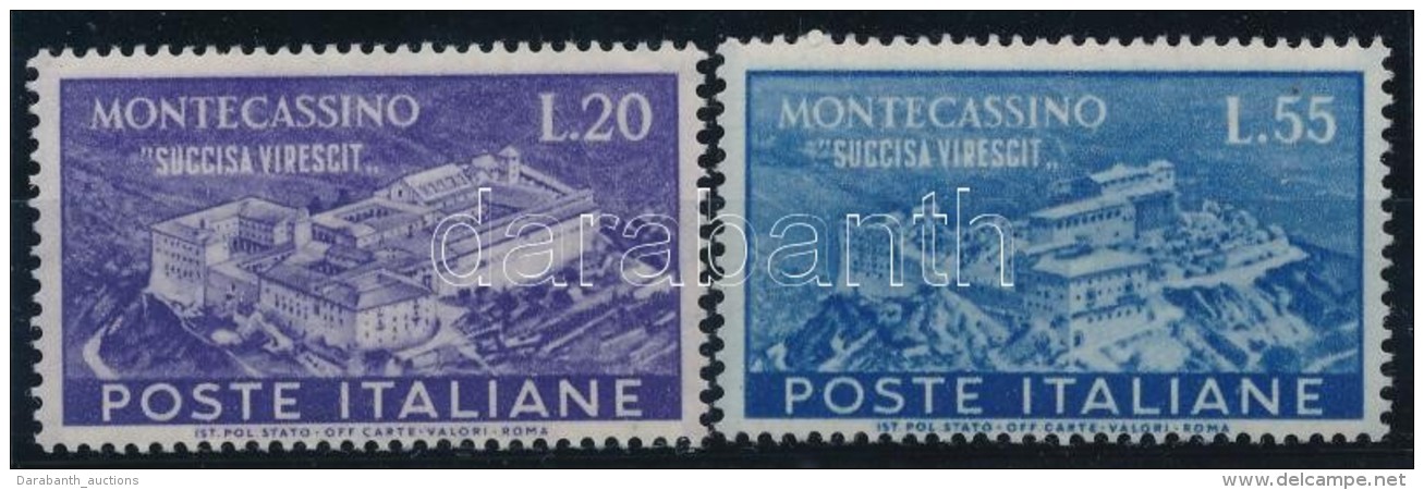 ** 1951 Monte Cassino Sor Mi 837-838 - Andere & Zonder Classificatie