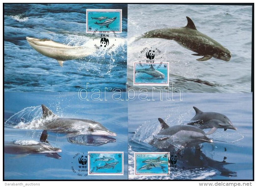 1993 WWF Delfinek Sor 4 Db CM-en Mi 822-825 - Altri & Non Classificati