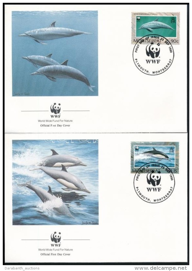 1990 WWF: Delfin Sor Mi 786-789 4 Db FDC-n - Altri & Non Classificati