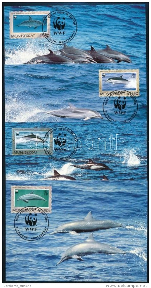 1990 WWF Delfinek Sor 4 Db CM-en Mi 786-789 - Altri & Non Classificati