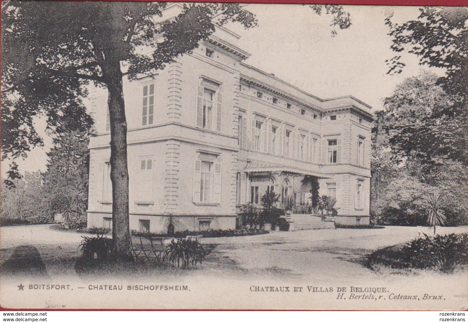 Watermaal-Bosvoorde - Watermael-Boitsfort Chateau Bischoffsheim RARE ZELDZAAM Brussel Bruxelles CPA (In Zeer Goede Staat - Watermaal-Bosvoorde - Watermael-Boitsfort