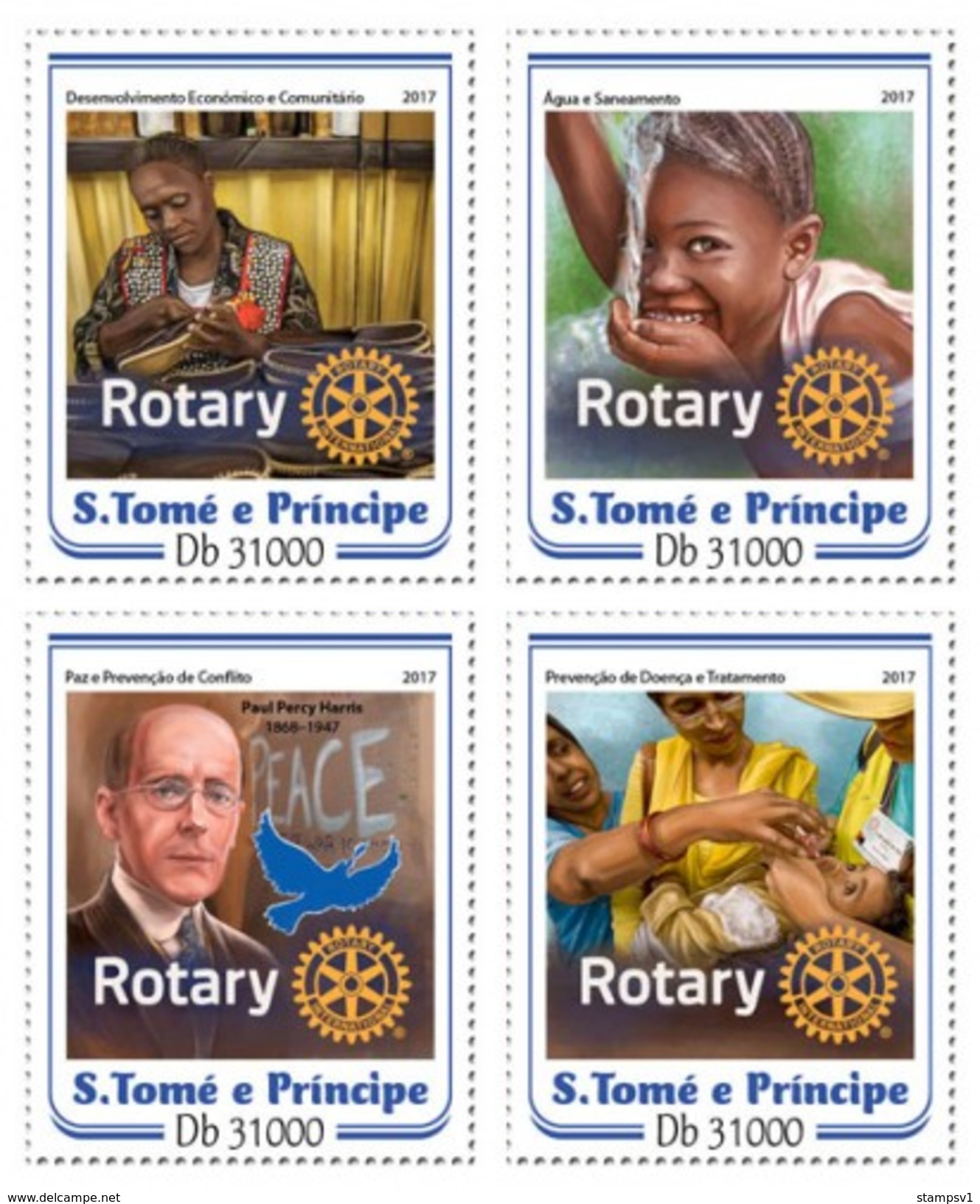 S.Tome&Principe. 2017 Paul P. Harris. (217a) - Rotary Club