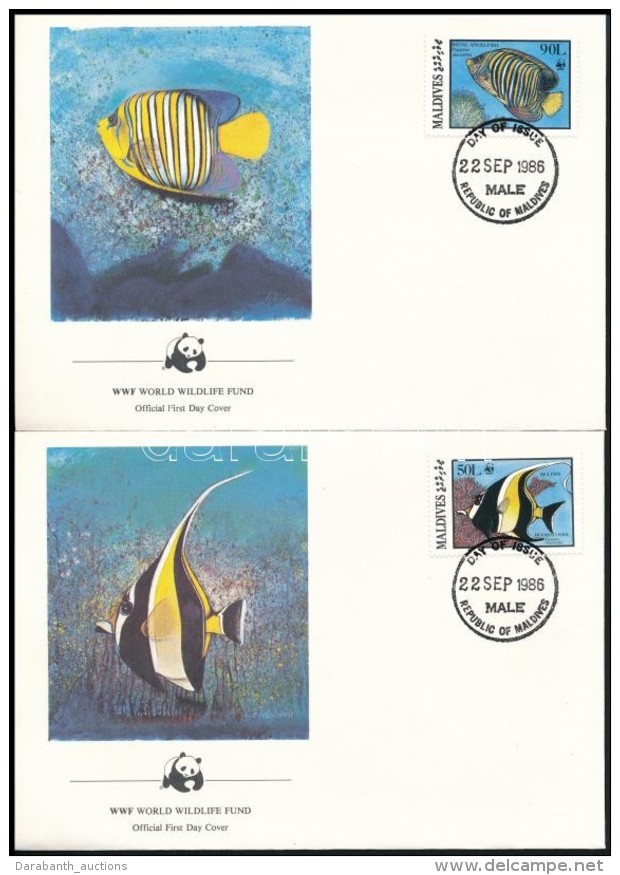 1986 WWF: Halak Sor Mi 1198-1201 4 Db FDC-n - Altri & Non Classificati