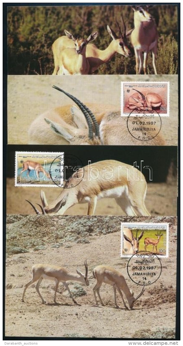 1987 WWF: Gazella Sor 4 Db CM-en Mi 1753-1756 - Otros & Sin Clasificación