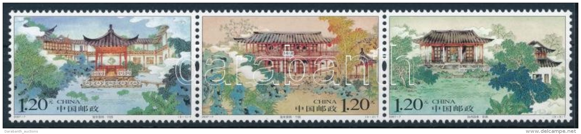 ** 2007 Yangzhou Kert H&aacute;rmascs&iacute;k Mi 3845-3847 - Altri & Non Classificati