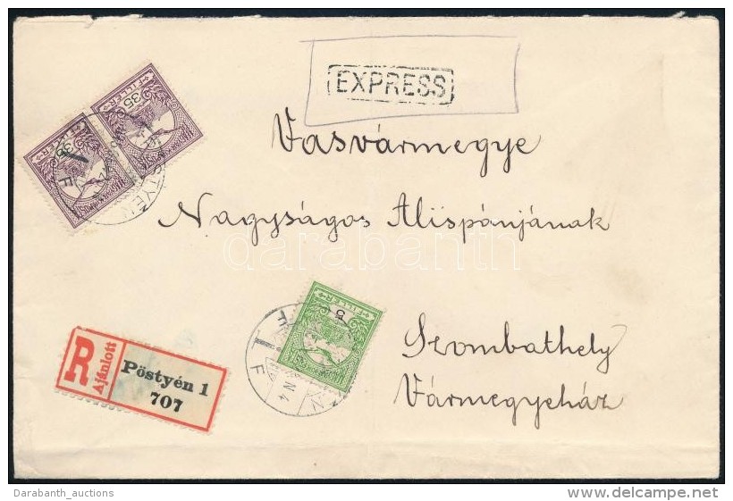 1915 Aj&aacute;nlott Expressz Lev&eacute;l 'P&Ouml;STY&Eacute;N' - Szombathely - Other & Unclassified