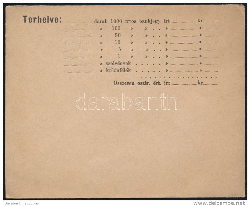 ~1880 Haszn&aacute;latlan Postai P&eacute;nzes Bor&iacute;t&eacute;k - Altri & Non Classificati