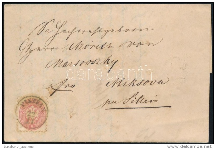 1866 5kr Lev&eacute;len 'PISTY&Aacute;N' - 'TRENCHIN' - 'PREDM&Eacute;R' - Altri & Non Classificati