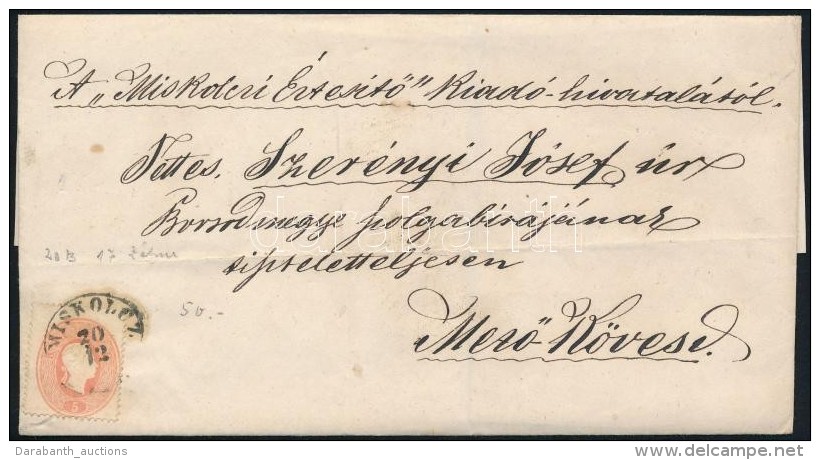 ~1861 5kr Lev&eacute;len 'MISKOLCZ' - 'MEZÅK&Ouml;VESD' - Otros & Sin Clasificación