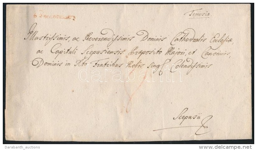 1785 Port&oacute;s Lev&eacute;l / Cover With Postage Due Piros / Red 'v.Temeswar' - Scepusii - Otros & Sin Clasificación