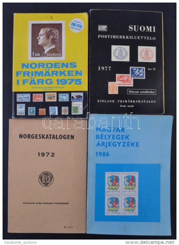 3 Db R&eacute;gi Skandin&aacute;v Katal&oacute;gus + Magyar B&eacute;lyegek &aacute;rjegyz&eacute;ke 1986 - Andere & Zonder Classificatie