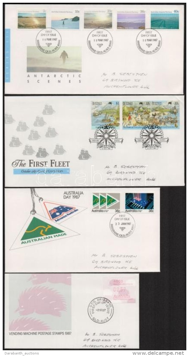 Ausztr&aacute;lia &eacute;s Ausztr&aacute;l Antarktisz 1987 4 Klf FDC - Altri & Non Classificati