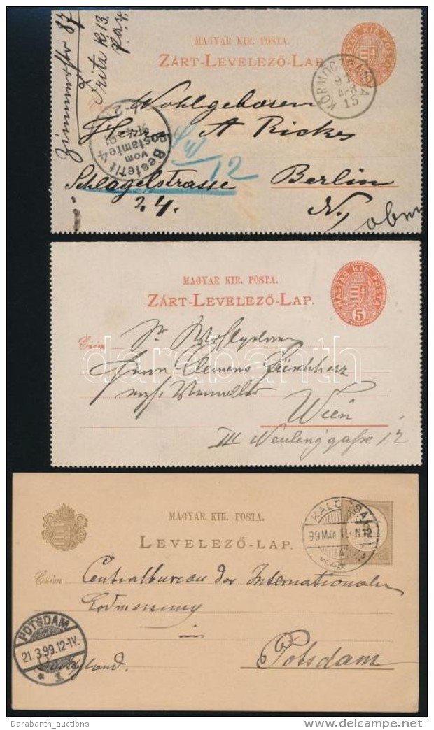 1871-1899 15 Db LevelezÅ‘lap, Z&aacute;rt LevelezÅ‘lap, Utalv&aacute;ny, Sz&eacute;p B&eacute;lyegz&eacute;sekkel - Otros & Sin Clasificación