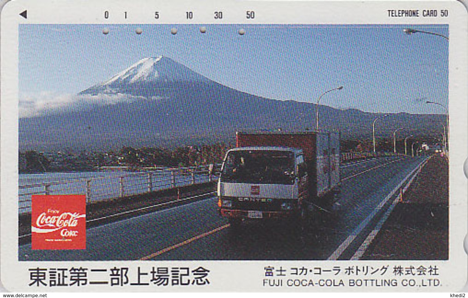 Télécarte Japon / 110-011 - Camion COCA COLA & Mont Fuji - COKE Truck Japan Phonecard - LKW Telefonkarte - 4076 - Publicidad