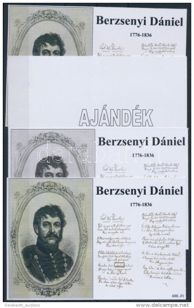 ** 2016/06 Berzsenyi D&aacute;niel 4 Db-os Eml&eacute;k&iacute;v Garnit&uacute;ra (28.000) - Altri & Non Classificati