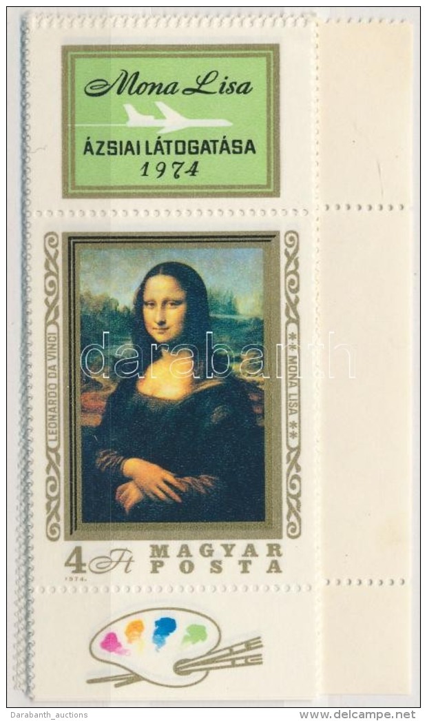 ** 1974 10 Db Mona Lisa B&eacute;lyeg FelsÅ‘ Szelv&eacute;nnyel (12.000) - Other & Unclassified