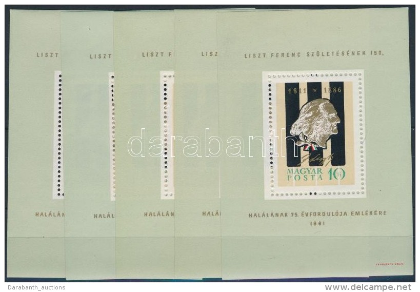 ** 1961 5 Db Liszt Blokk (10.000) - Autres & Non Classés