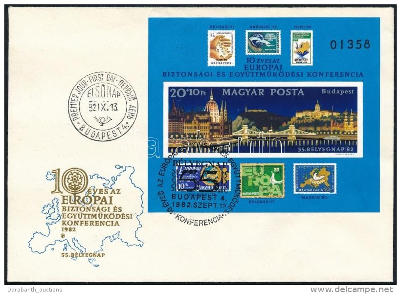 ** 1982 B&eacute;lyegnap (55.) V&aacute;gott Blokk FDC (4.000) - Altri & Non Classificati