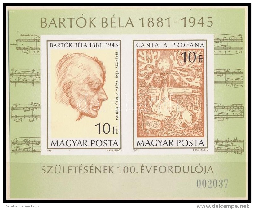 ** 1981 Bart&oacute;k B&eacute;la V&aacute;gott Blokk - Altri & Non Classificati