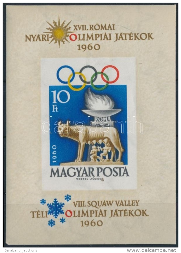 ** 1960 R&oacute;mai Olimpia V&aacute;gott Blokk (r&aacute;ncok, Sarokhiba) - Altri & Non Classificati