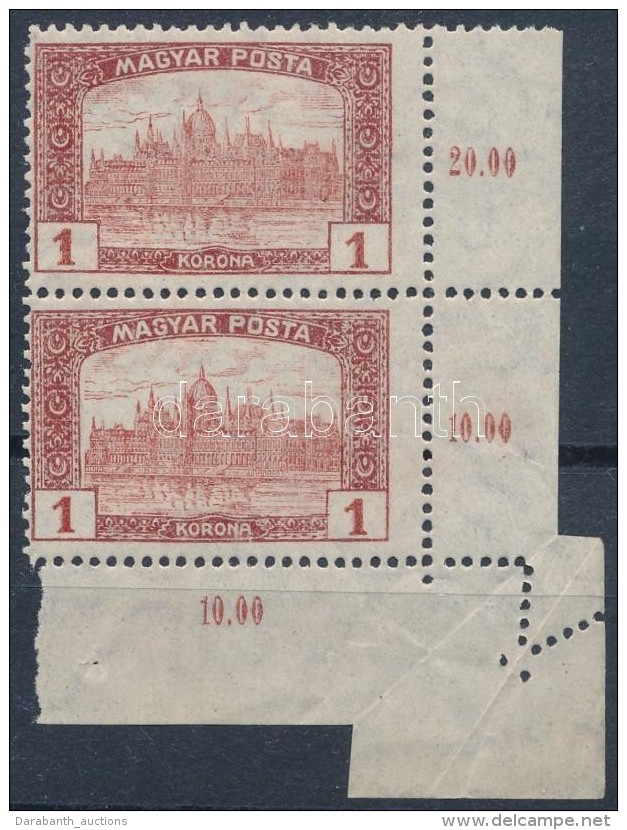 ** 1920 Magyar Posta 1K P&aacute;r L&aacute;tv&aacute;nyos Elfogaz&aacute;ssal - Altri & Non Classificati