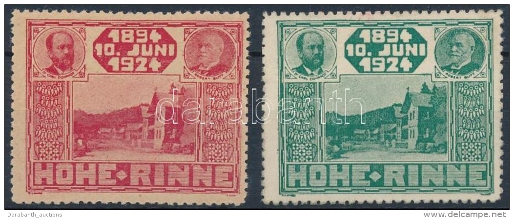 ** * Hohe Rinne 1924 Hotelposta 2 Db B&eacute;lyeg, Ritka (a Z&ouml;ld Falcos) - Altri & Non Classificati