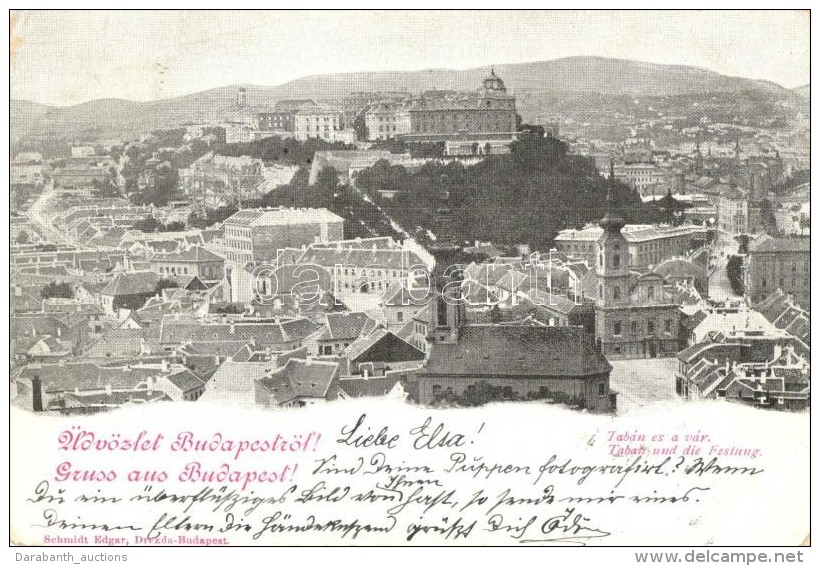 T3 1899 Budapest I. Tab&aacute;n &eacute;s A V&aacute;r L&aacute;tk&eacute;pe, Schmidt Edgar Kiad&aacute;sa (EB) - Non Classificati