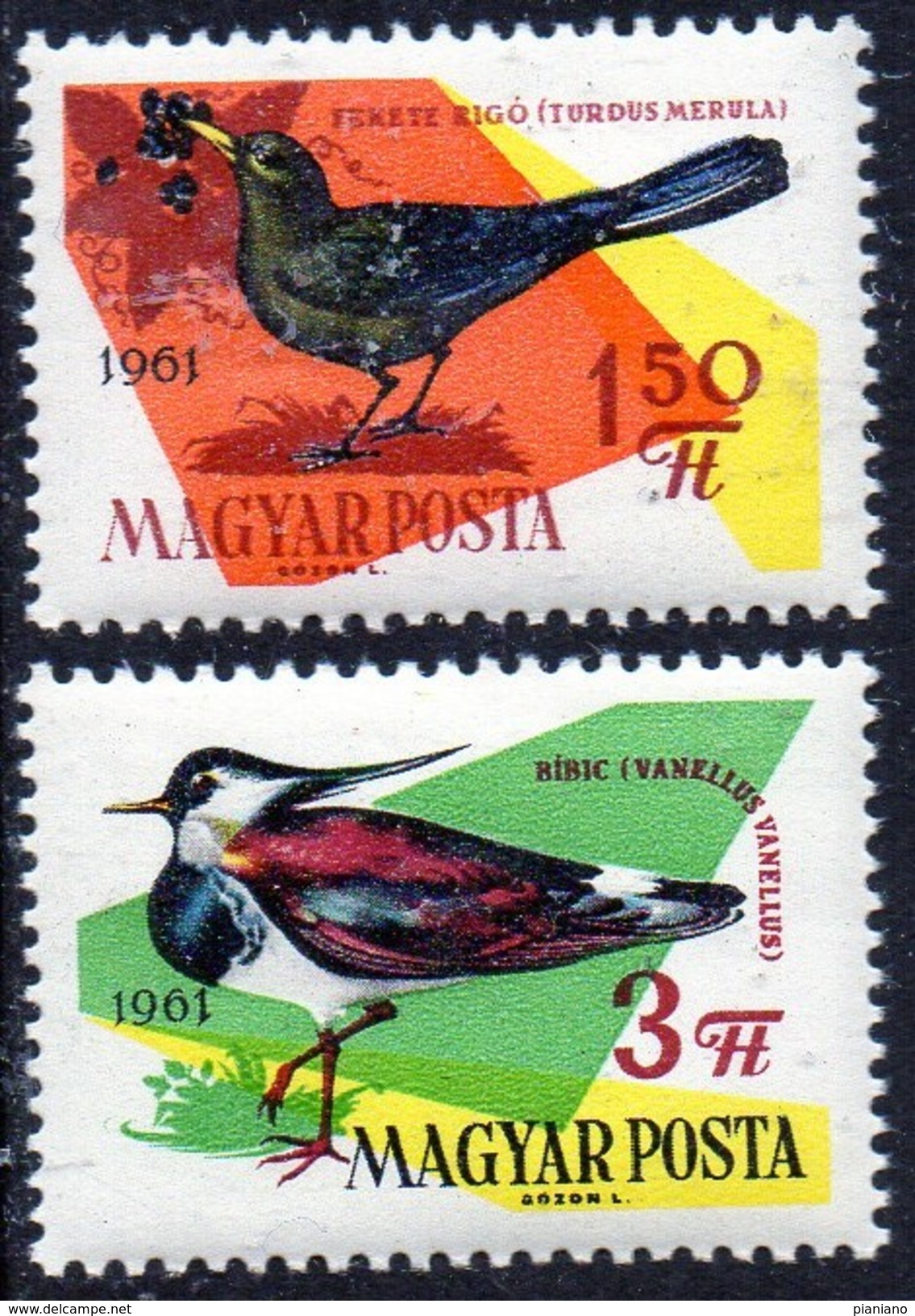 PIA - UNGHERIA - 1961 -  Uccelli Dei Boschi E Dei Campi  - (Yv 1478-85) - Sperlingsvögel & Singvögel