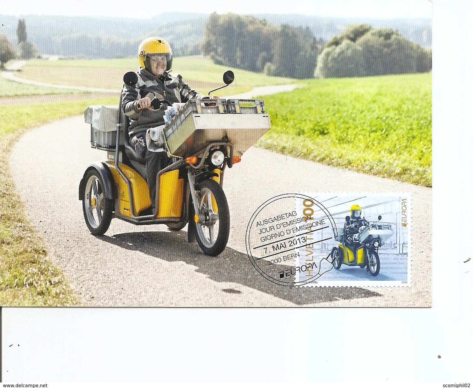 Poste -Postier à Moto ( CM De Suisse De 2013 à Voir) - Post