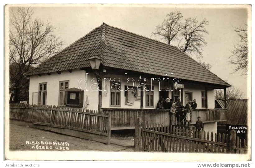 T2/T3 Als&oacute;s&oacute;falva, Ocna De Jos; K&ouml;zs&eacute;gh&aacute;za / Village Hall, Kiss Foto (EK) - Zonder Classificatie