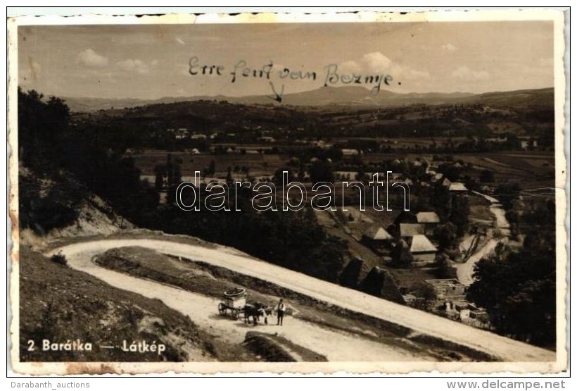 T2/T3 Bar&aacute;tka, Bratca; L&aacute;tk&eacute;p &ouml;kr&ouml;s Szek&eacute;rrel / General View With Ox Cart... - Non Classificati