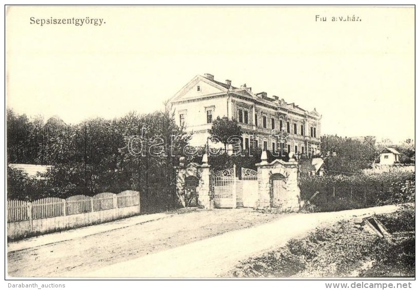 ** T1 Sepsiszentgy&ouml;rgy, Sfantu Gheorghe; Utcak&eacute;p Fi&uacute; &aacute;rvah&aacute;zzal / Street View With... - Non Classificati