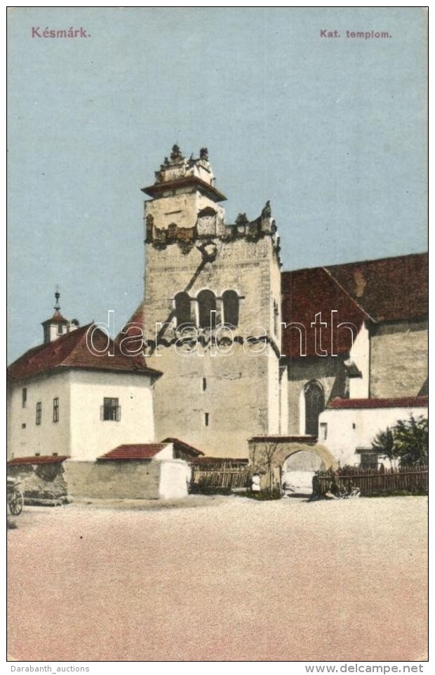 ** T1 K&eacute;sm&aacute;rk, Kezmarok; Katolikus Templom. Feitzinger Ede No. 530. / Catholic Church - Unclassified