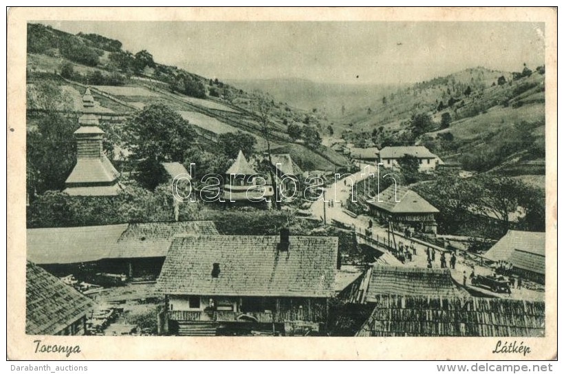 T2/T3 Toronya, Torun; Utcak&eacute;p Automobillal, Fatemplom / Street View With Automobile And Wooden Church - Non Classificati